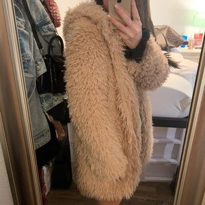 Love Tree faux fur jacket large